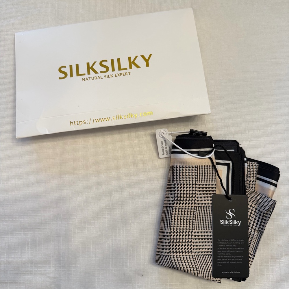 NWT - SilkSilky Plaid Silk Scarf